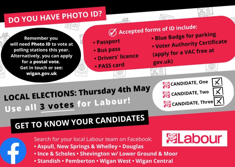 3 votes for Labour and Voter ID graphic