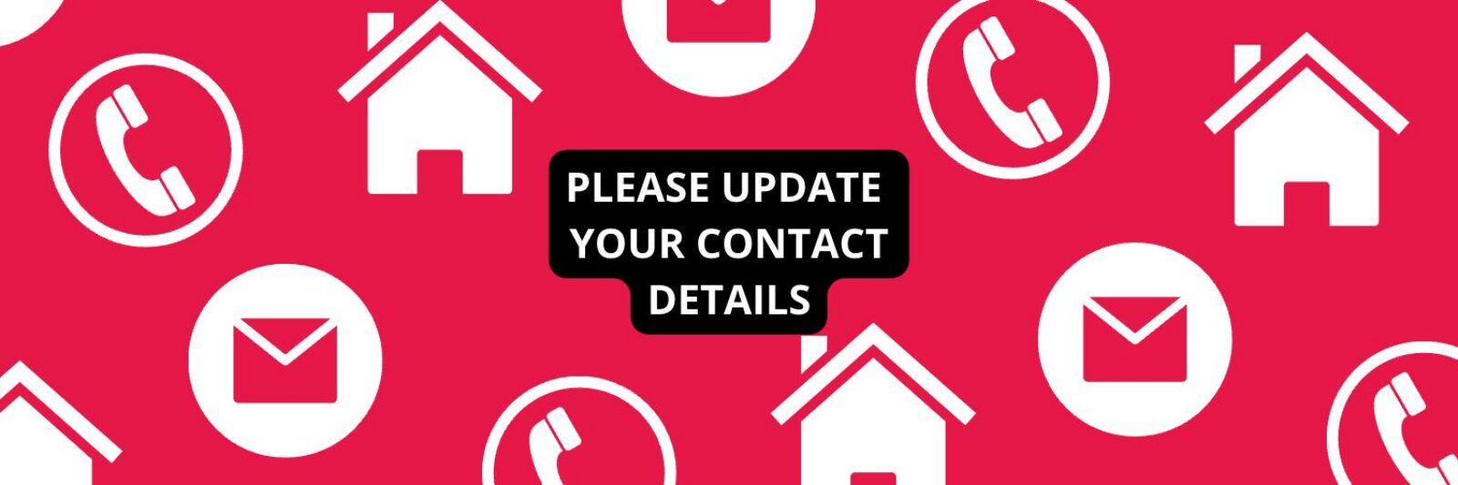 Please update your contact details - banner