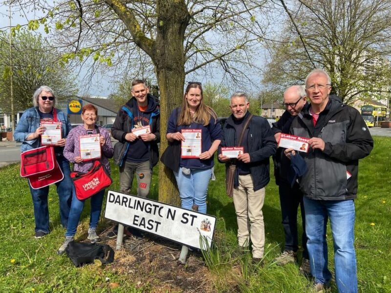 David campaigning in Ince