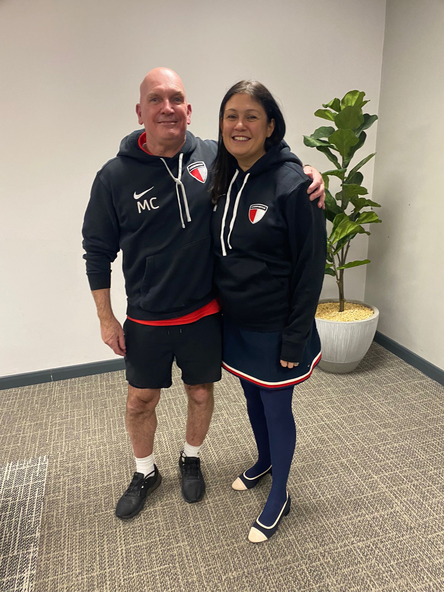 Lisa Nandy at Cherrybrook FC Laithwaite Park with Mike Cotter