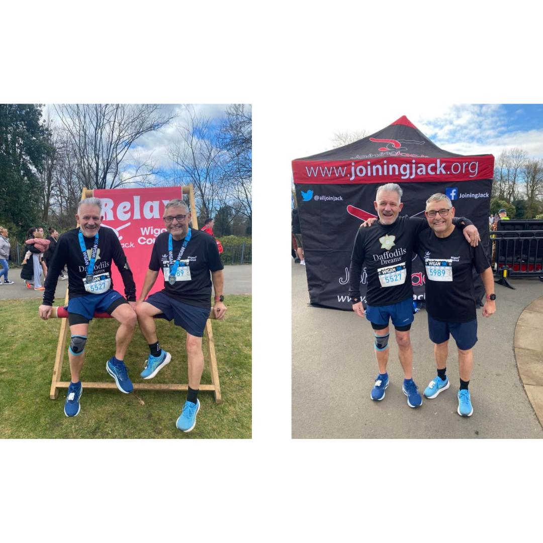 Lawrence Hunt and Chris Ready at the Wigan 5k